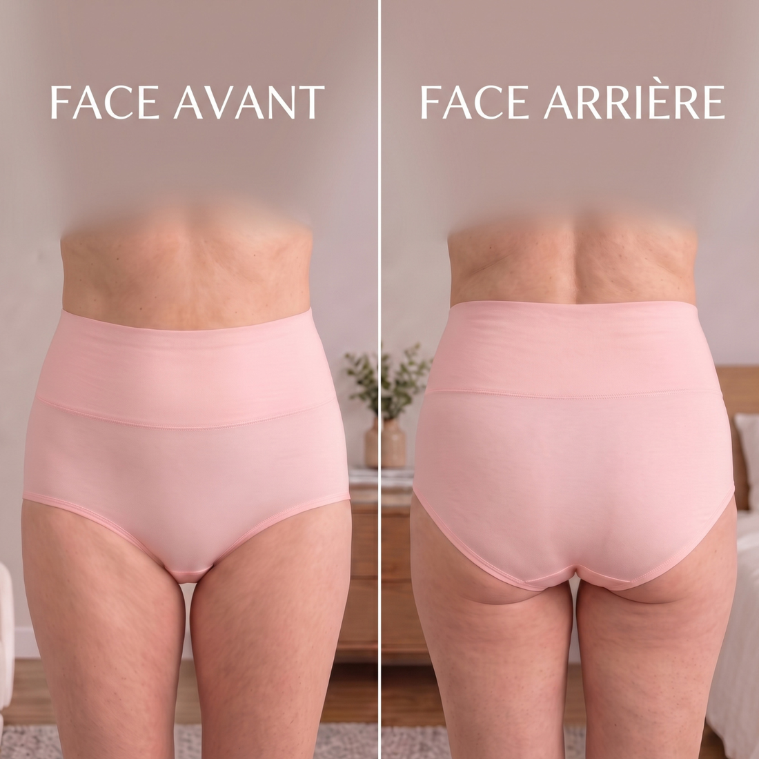 Culotte taille haute gainante en coton – Confort & silhouette