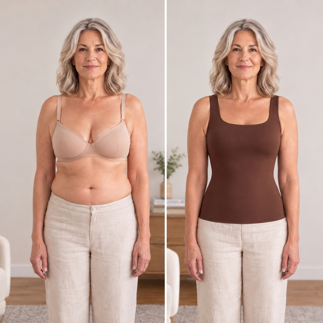 Débardeur à soutien-gorge intégré, sans armature