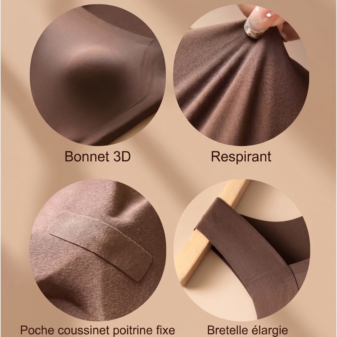 Débardeur à soutien-gorge intégré, sans armature