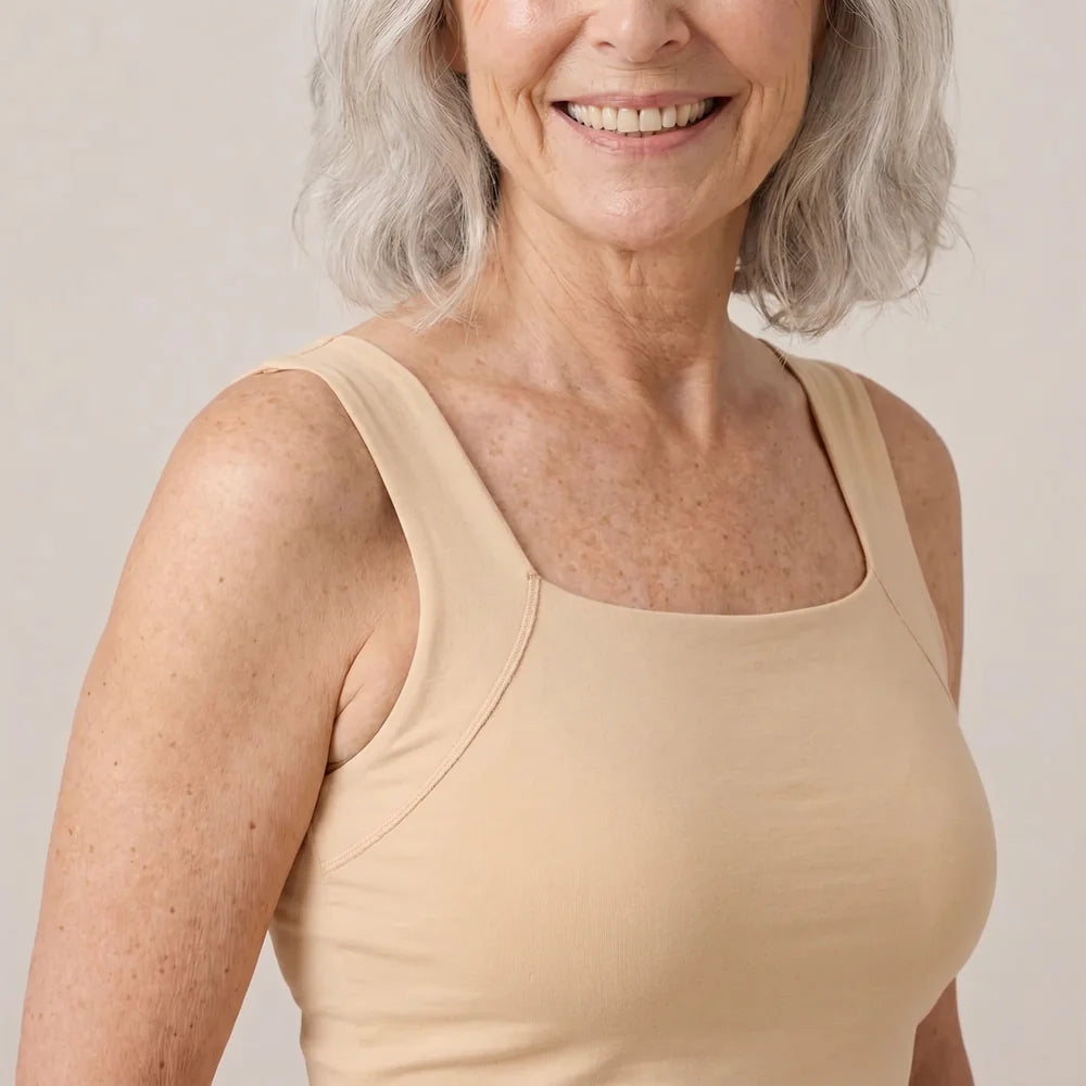 Débardeur à soutien-gorge intégré, sans armature